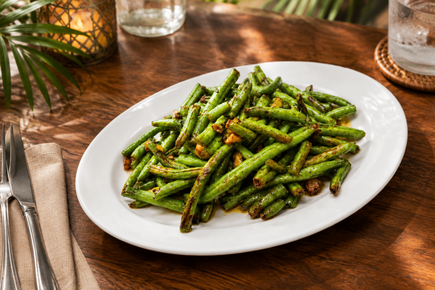 Sautéed garlic green beans